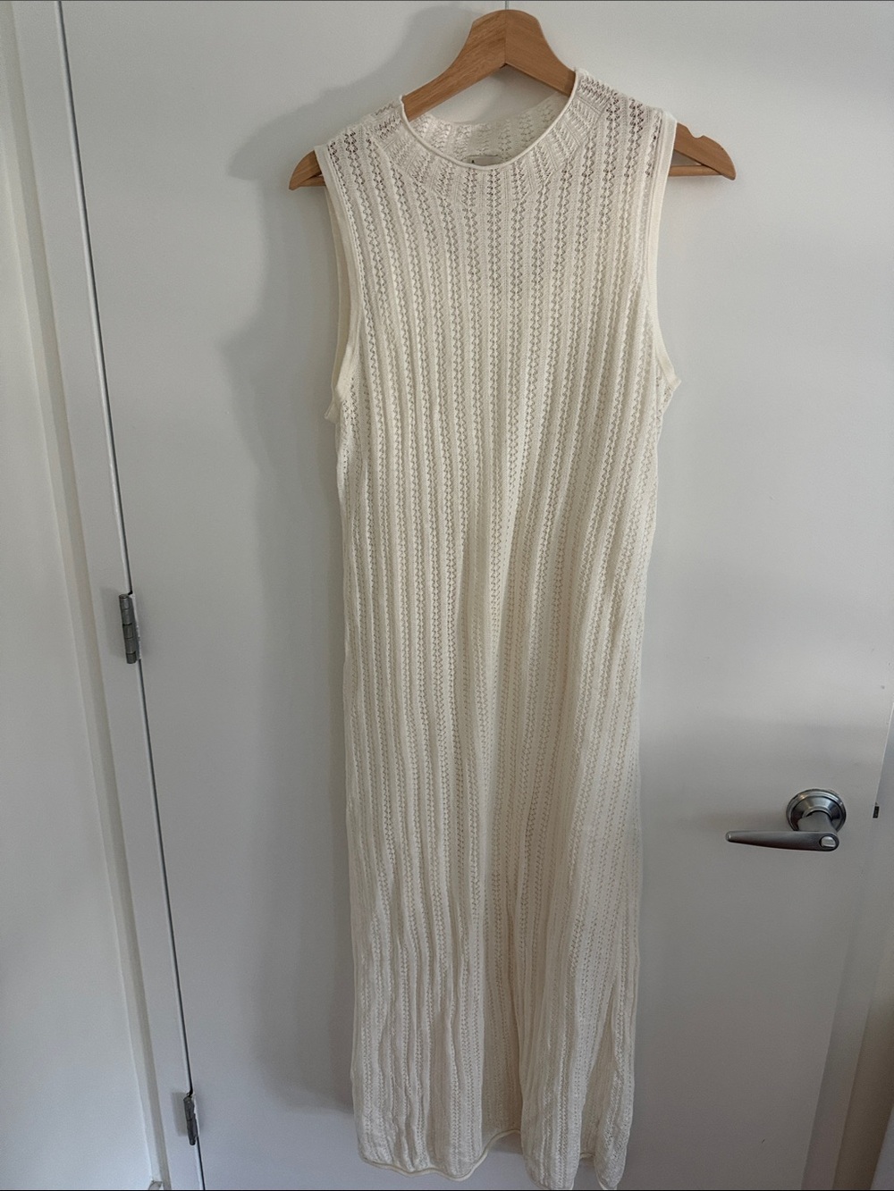 A New Day Target Sleeveless Cream Knit Maxi Dress size M